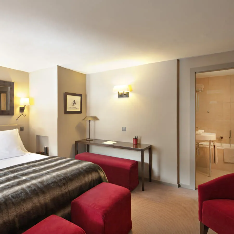 Chalet Suite interior at Hotel Vanessa Verbier, Swiss Alps