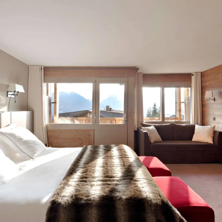 Junior Suite interior at Hotel Vanessa Verbier, Swiss Alps